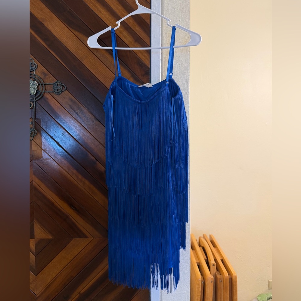 Royal blue Fringe dress (NWT)